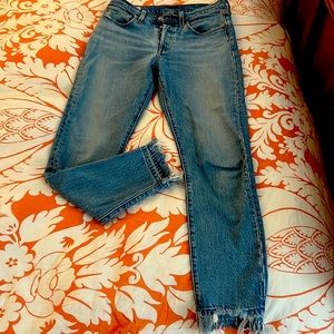 Levi’s 501 Skinny medium-light wash.
